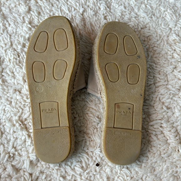Prada Woven Canvas Slides - Picture 3 of 7